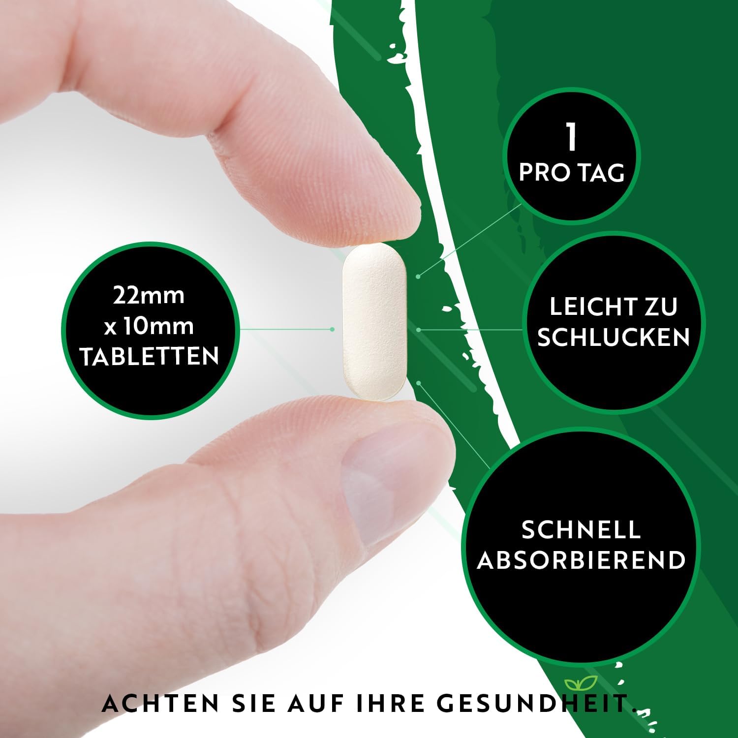 L-Lysine 1100mg Hochdosiert - 240 Vegane Tabletten