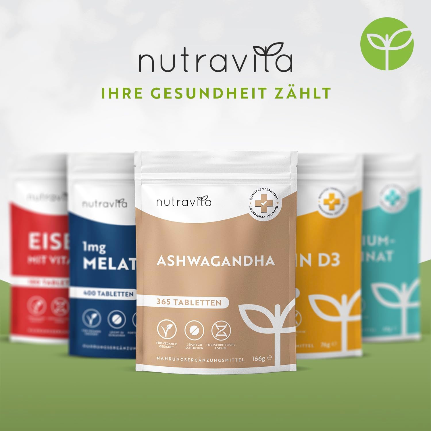 Ashwagandha Tabletten - 365 vegane Tabletten