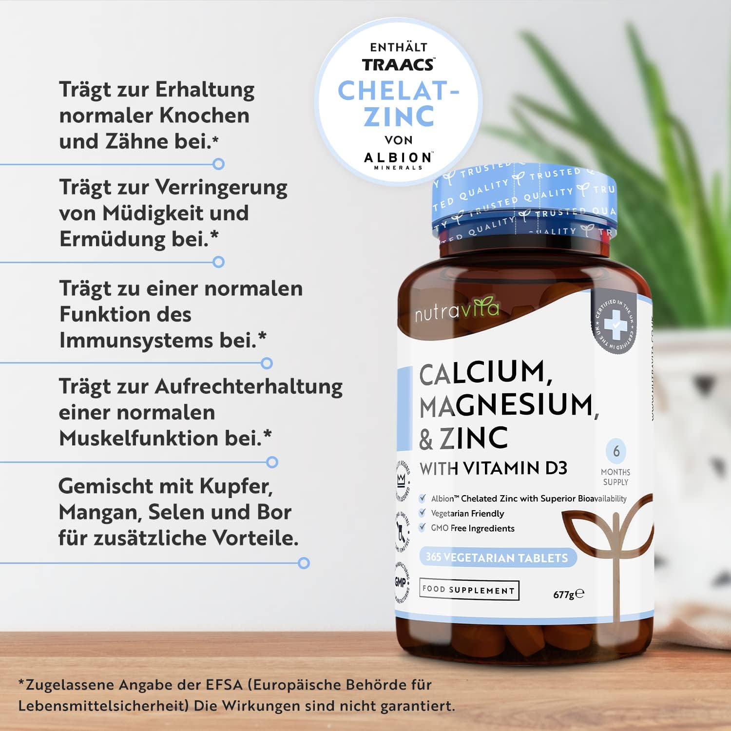 Calcium Magnesium Zink - 365 Kalzium Tabletten