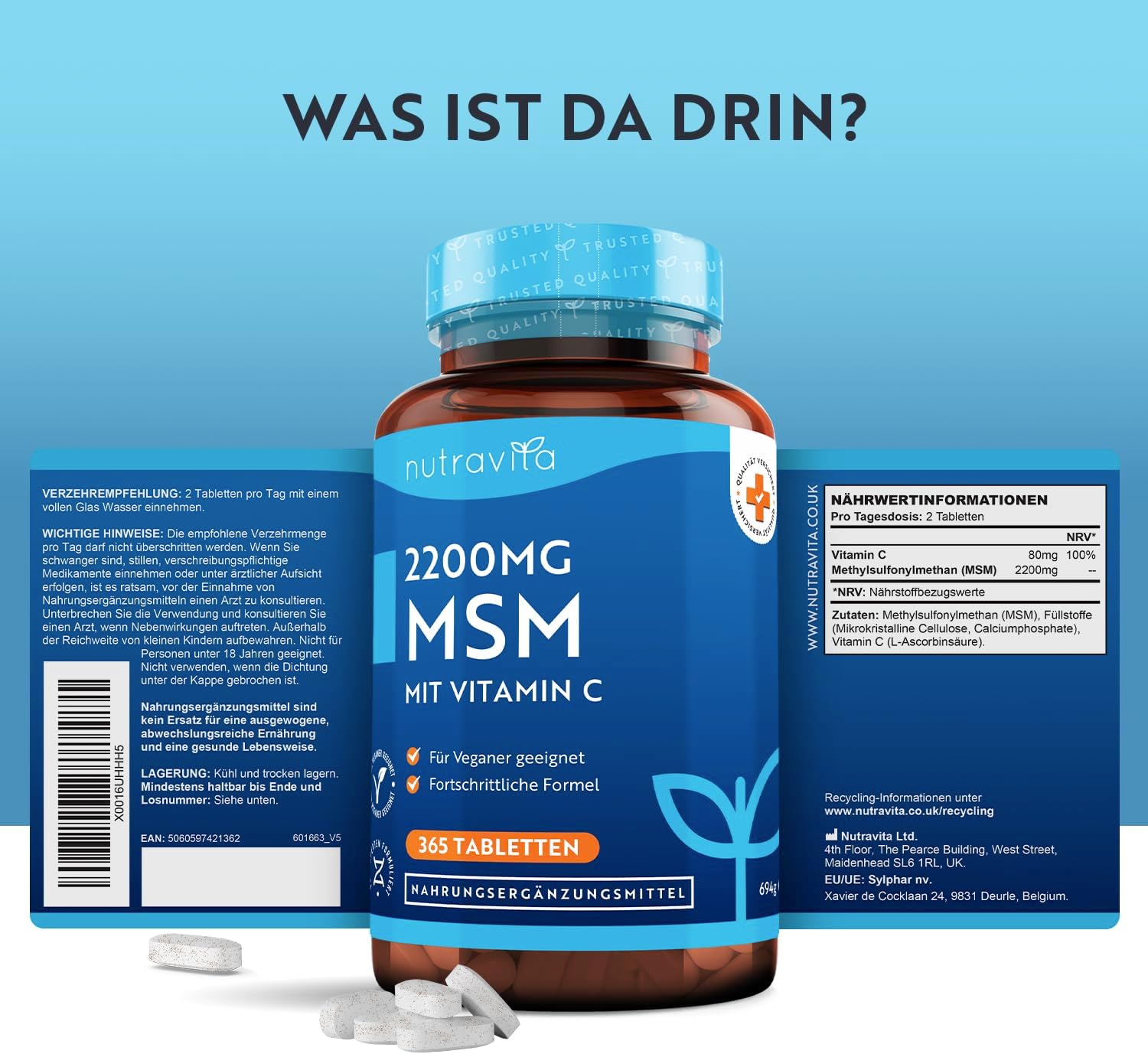 MSM 2200mg Tabletten