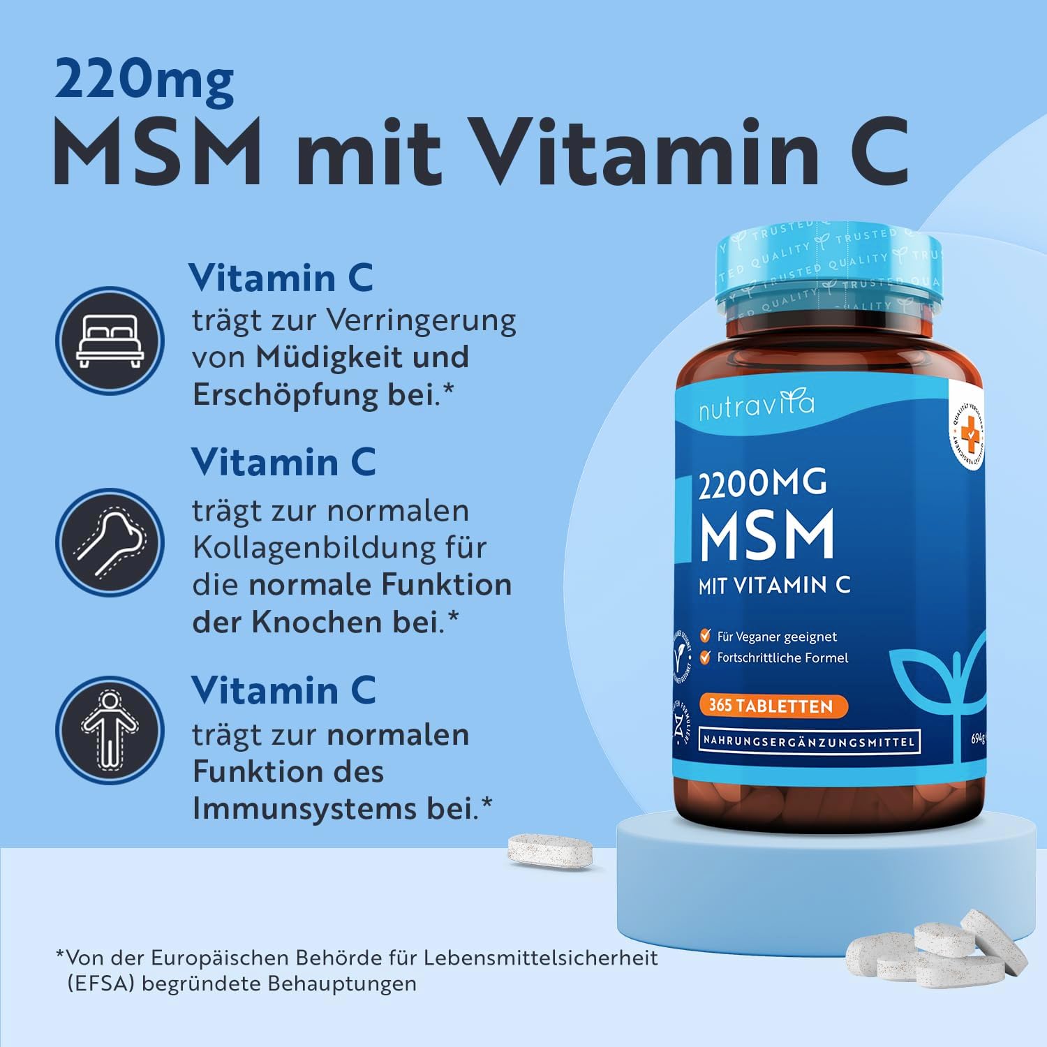 MSM 2200mg Tabletten