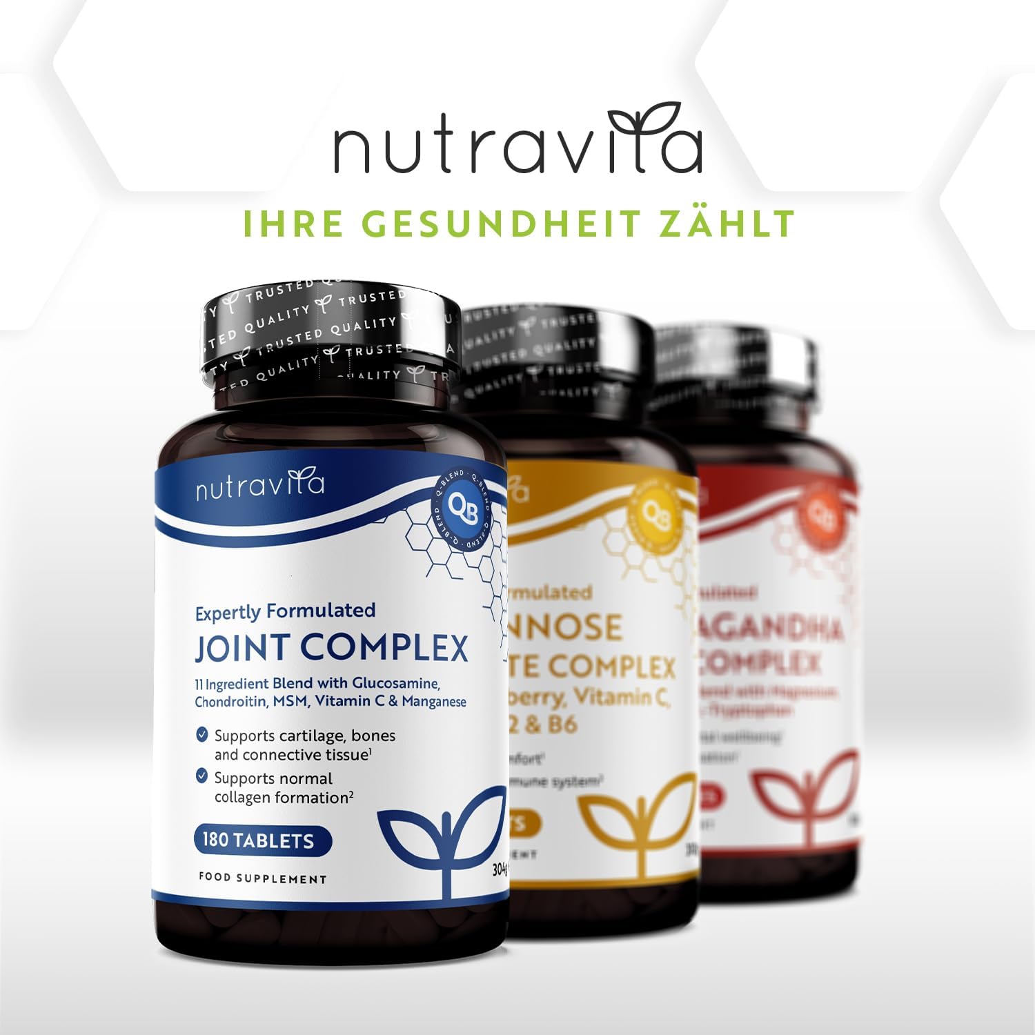 Chondroitin Hochdosiert mit Vitamin C + Vitamin D + Mangan + MSM Kapseln Hochdosiert - 180 Gelenkkapseln