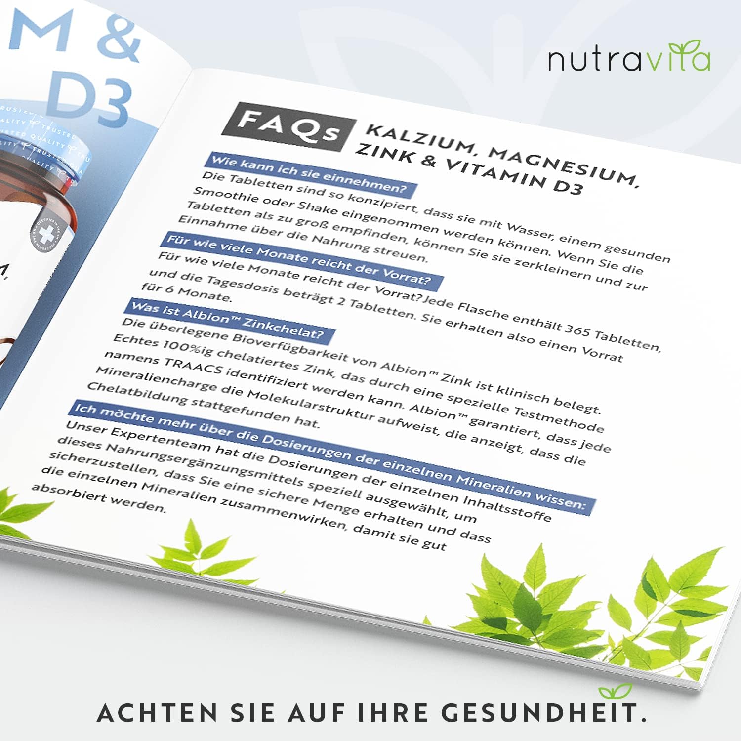 Calcium Magnesium Zink - 365 Kalzium Tabletten