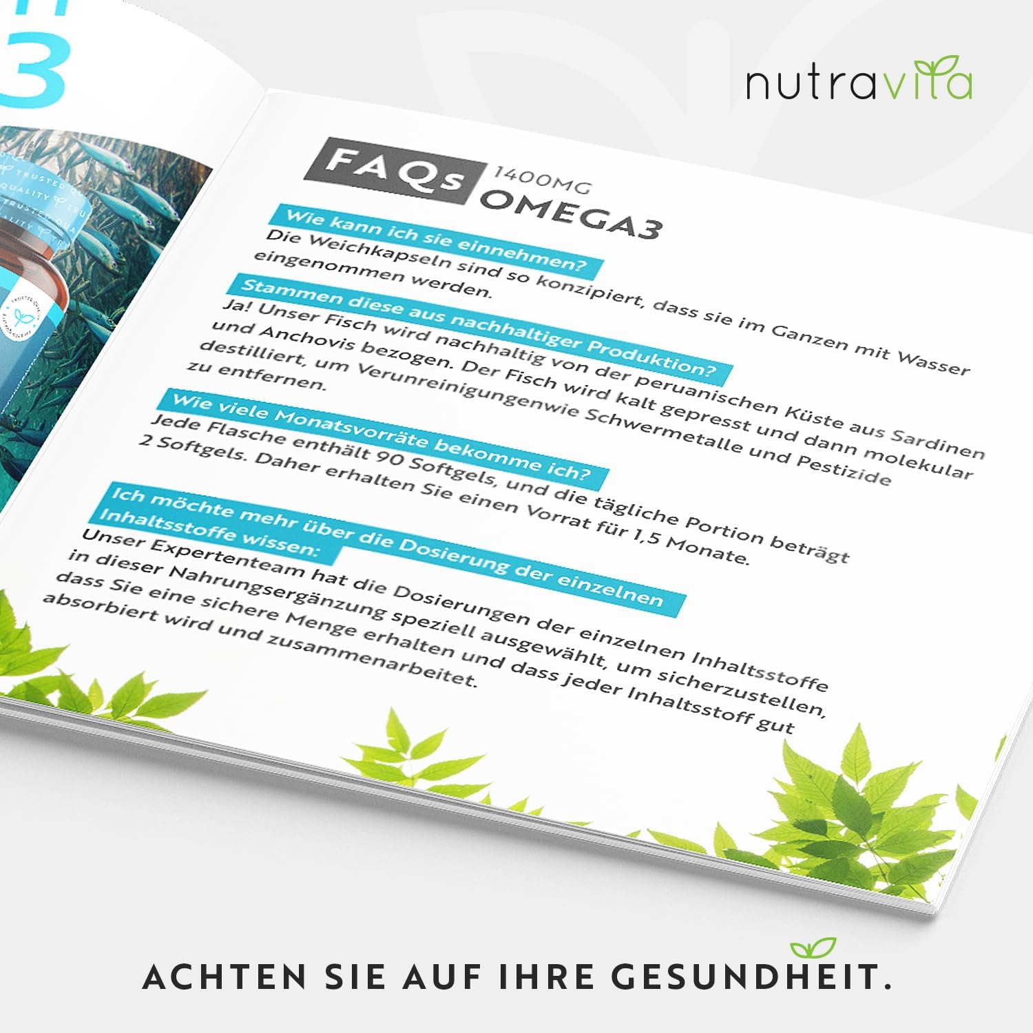 Superfestes Omega-3-Fischöl 2000 mg