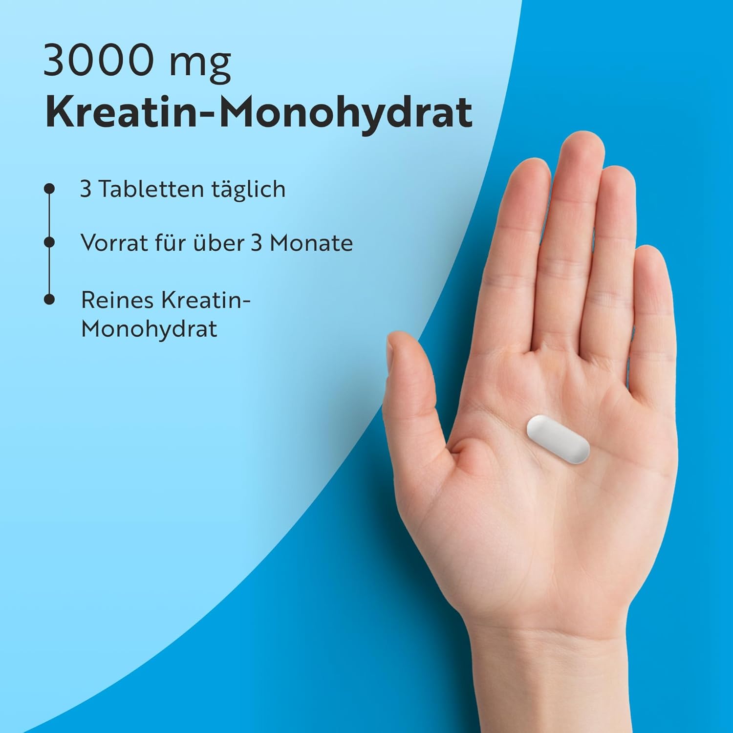 Creatin Monohydrat 3000mg - 300 Kreatin Tabletten