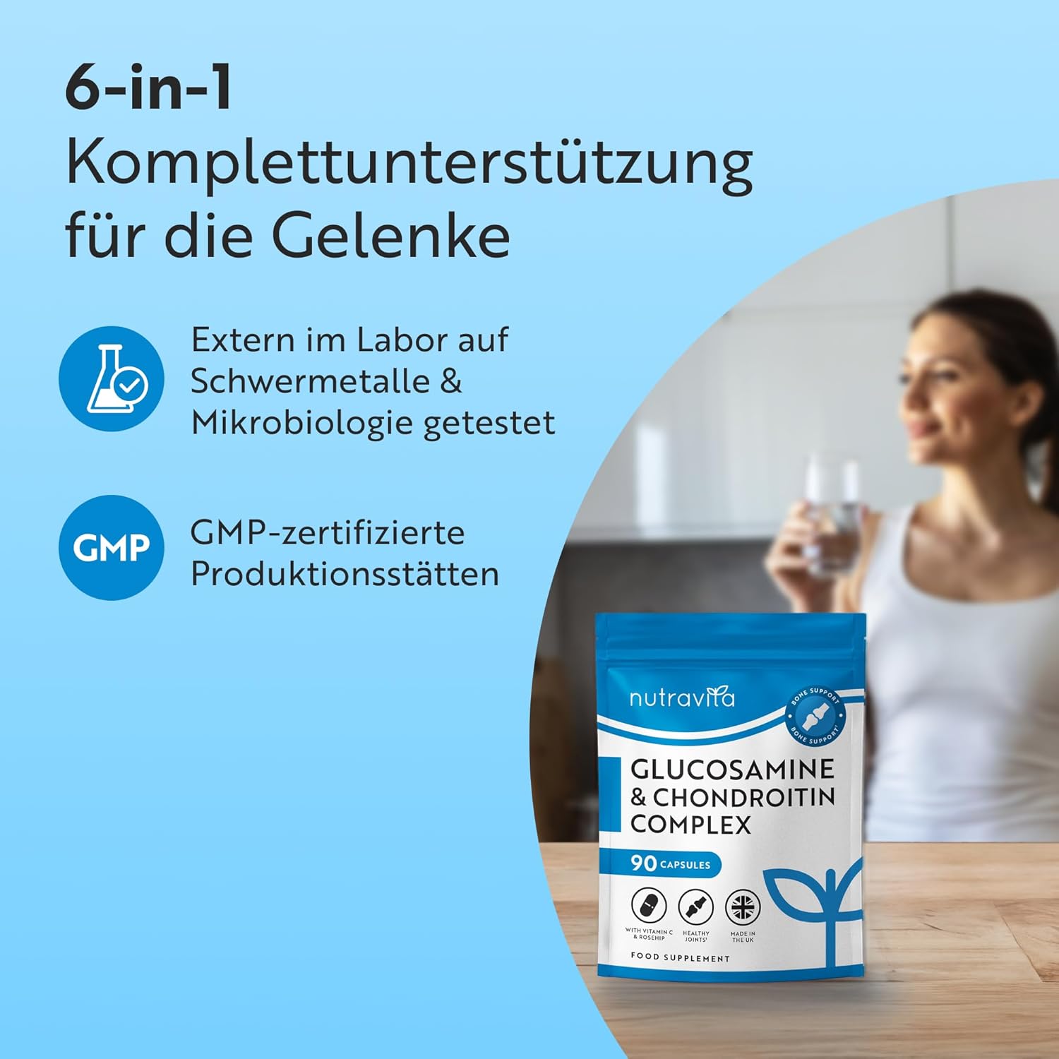 Glucosamin und Chondroitin - 90 Kapseln -