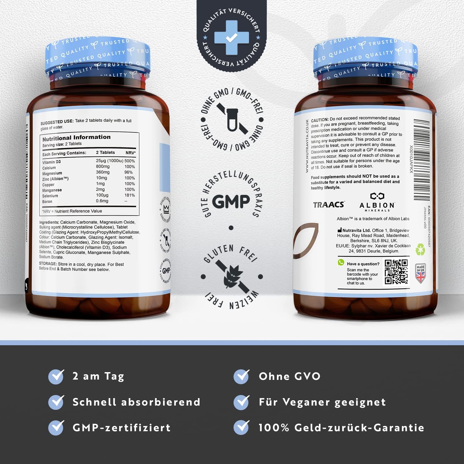 Calcium Magnesium Zink - 365 Kalzium Tabletten