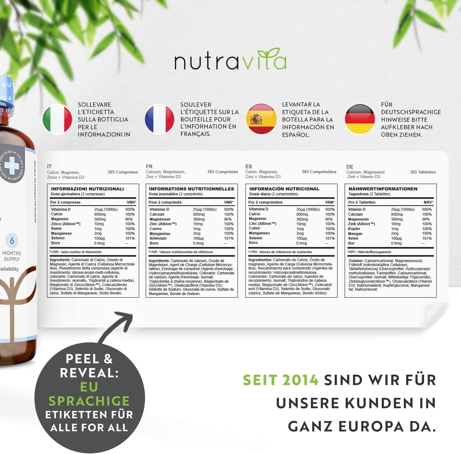 Calcium Magnesium Zink - 365 Kalzium Tabletten