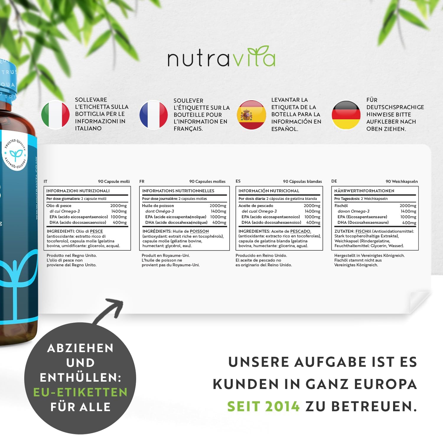 Superfestes Omega-3-Fischöl 2000 mg