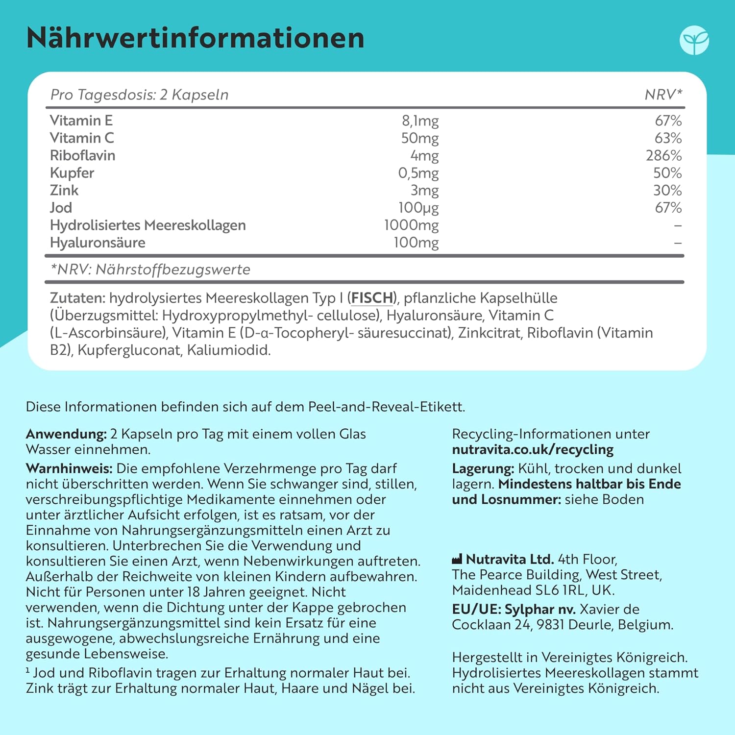 Marine Collagen 1000 mg - 60 Kollagen Kapseln