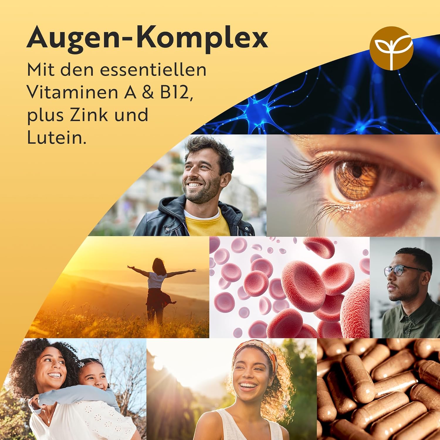 Natürliche Augen Komplex- 90 Vegane Lutein Kapseln