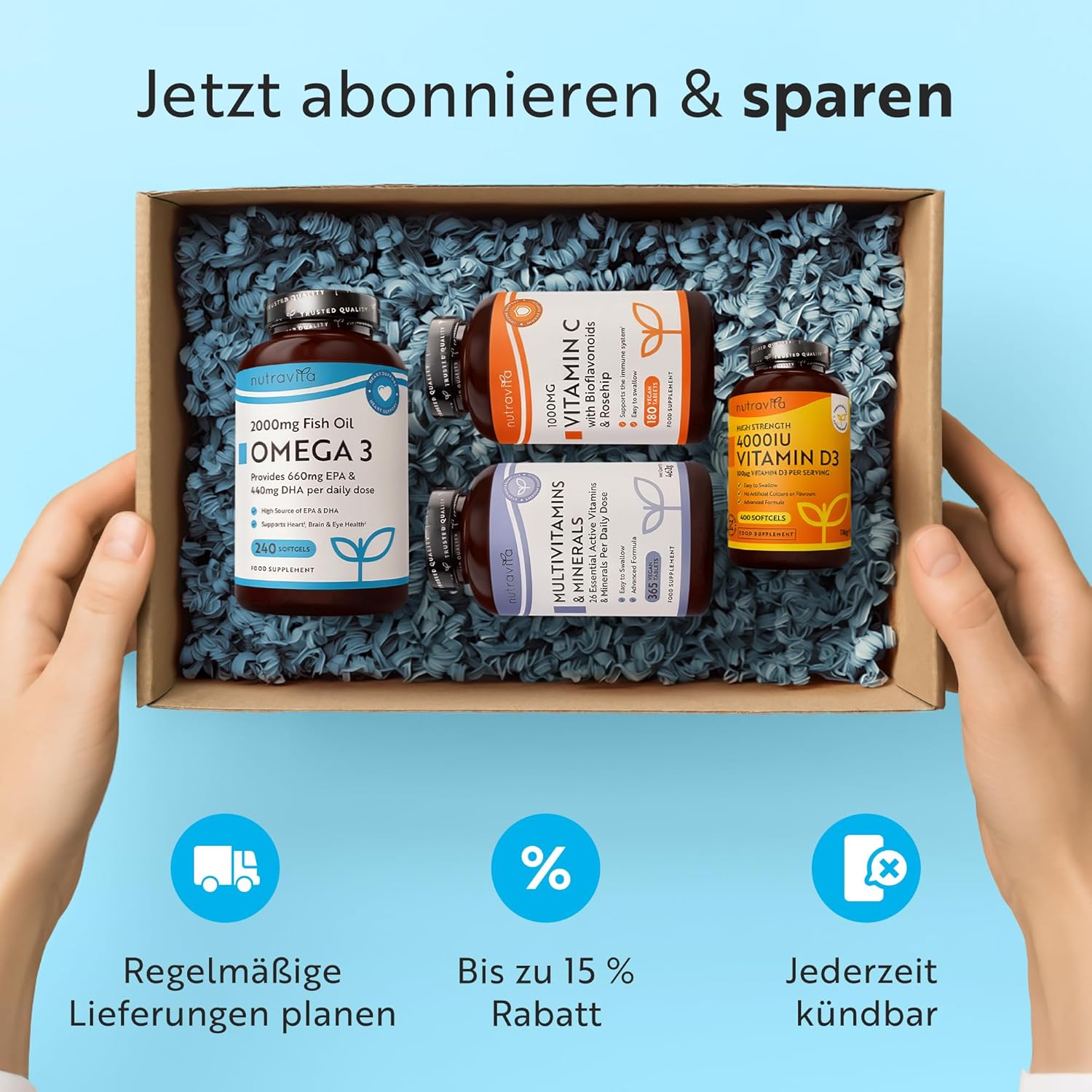 Omega 3 Kapseln Hochdosiert 2000mg Fischöl Kapseln