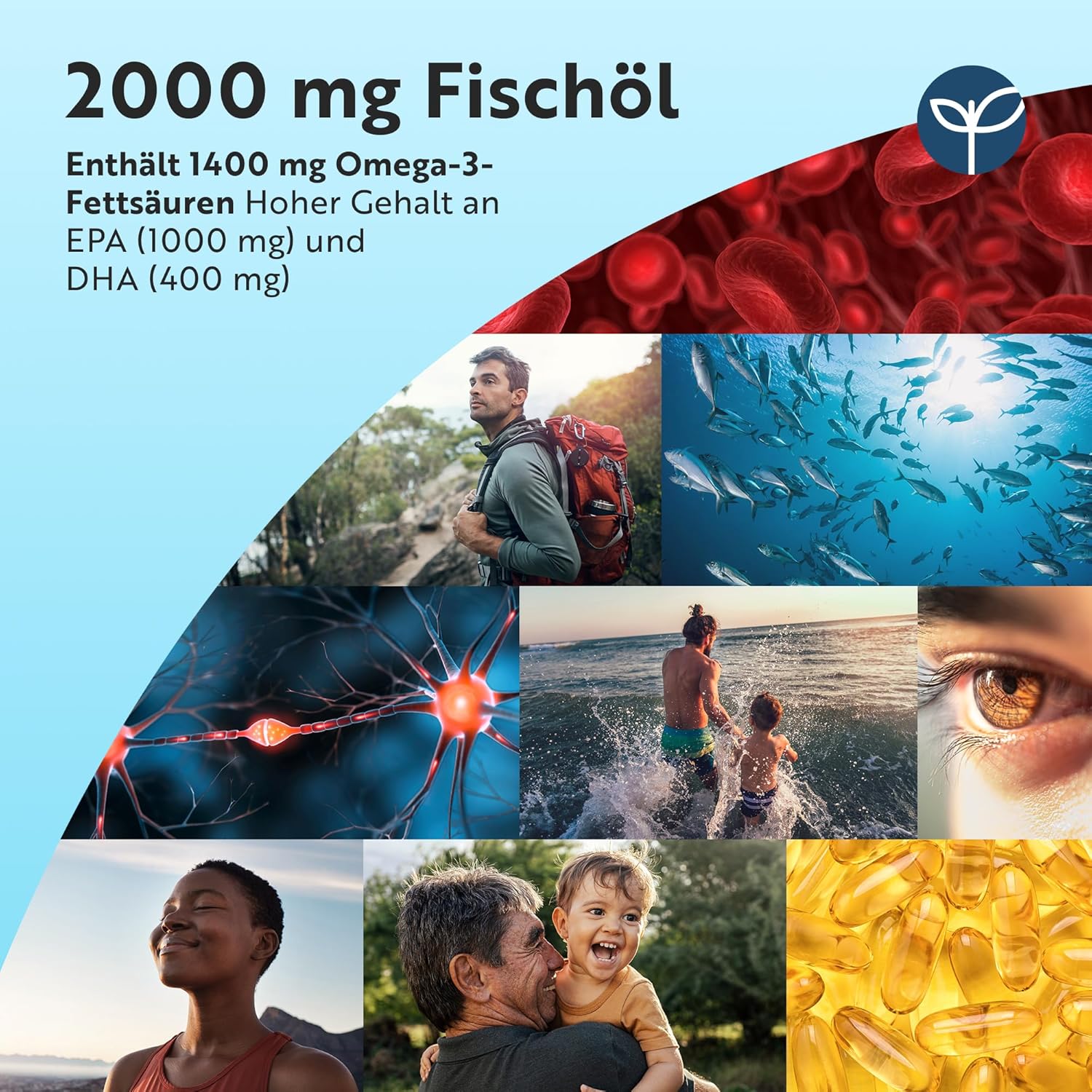 Superfestes Omega-3-Fischöl 2000 mg