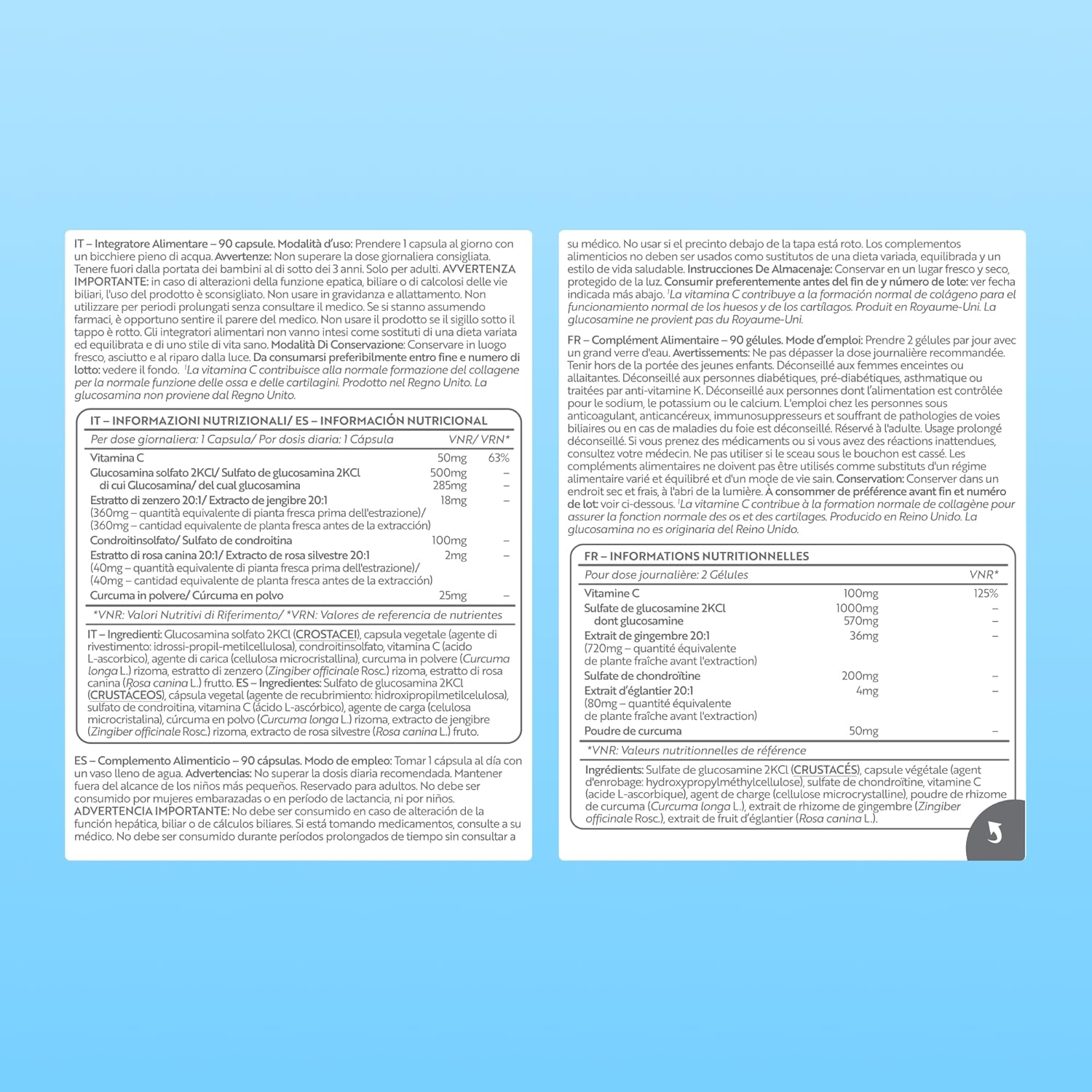 Glucosamin und Chondroitin - 90 Kapseln -