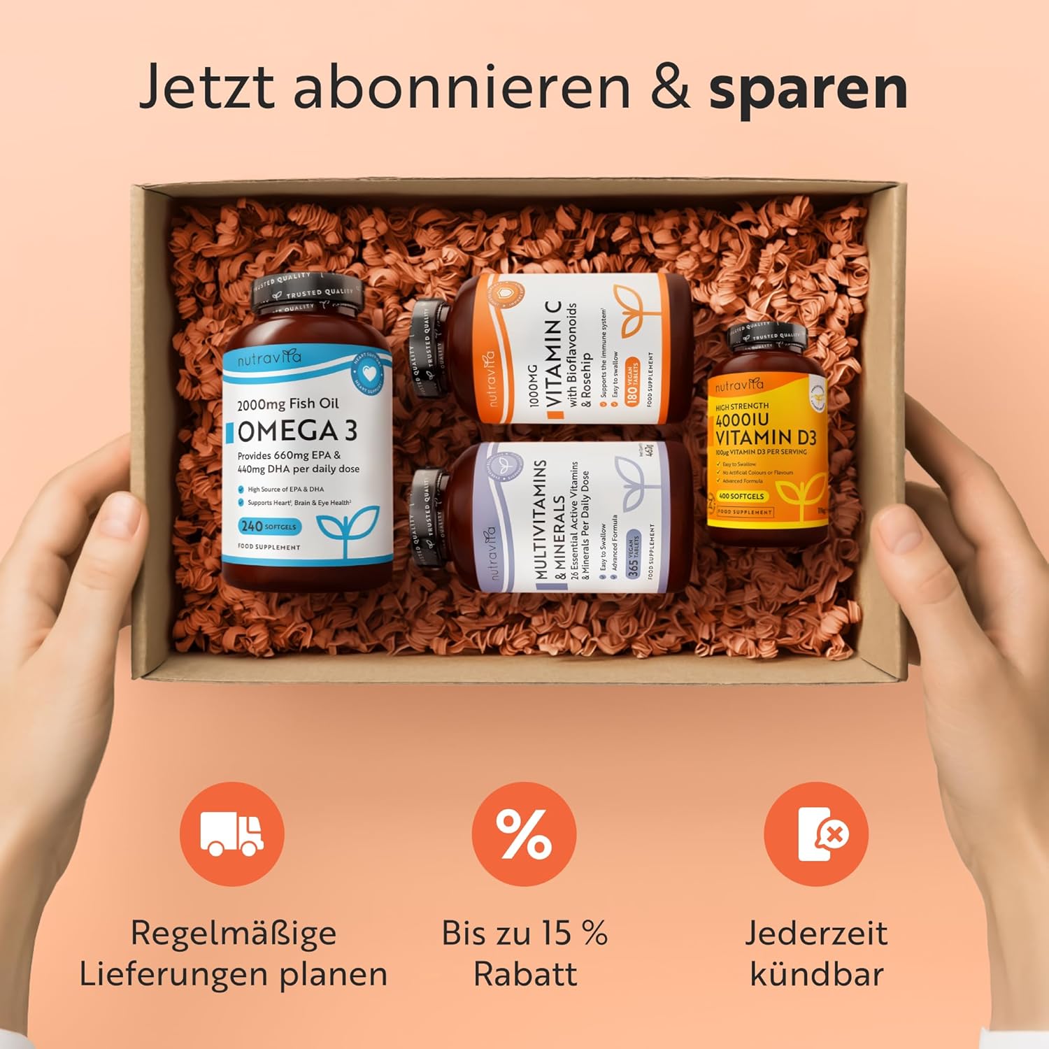 Bio Kurkuma Kapseln 1440 mg, schwarzem Pfeffer & Ingwer - 180 vegane Kurkuma Kapseln