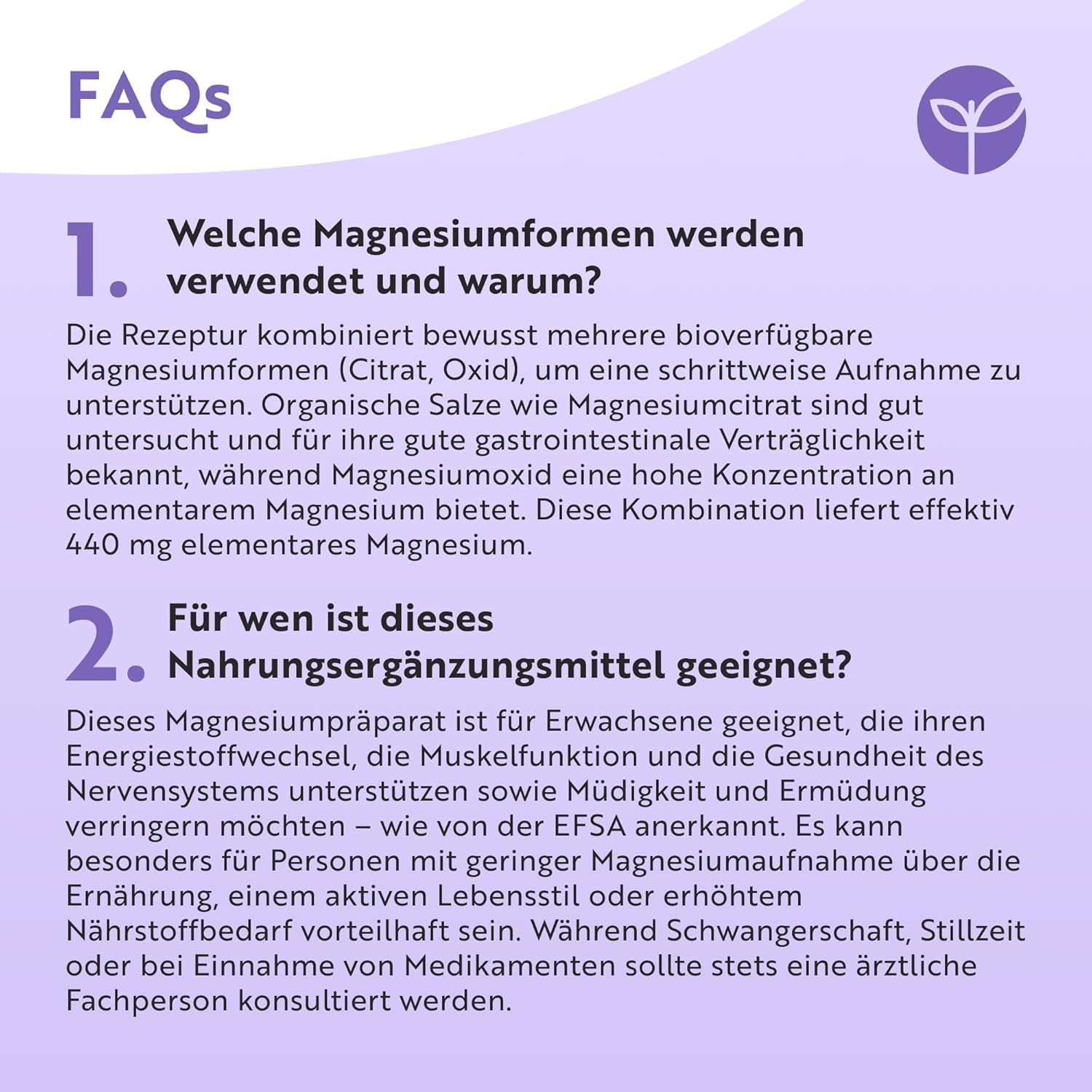 945 mg Magnesium Komplex – 180 Vegane Citrat-Kapseln