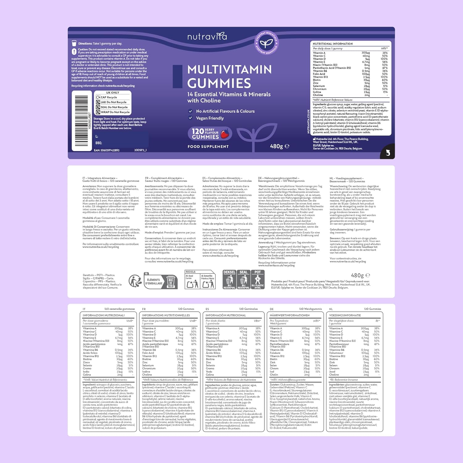 Multivitamine Gummies - 120 Stuks