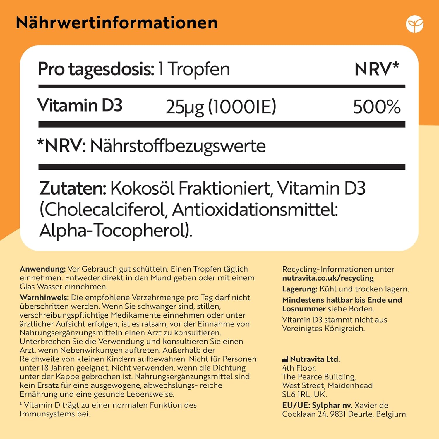 Vitamin D3 *10.000 IE in 10 Tropfen*