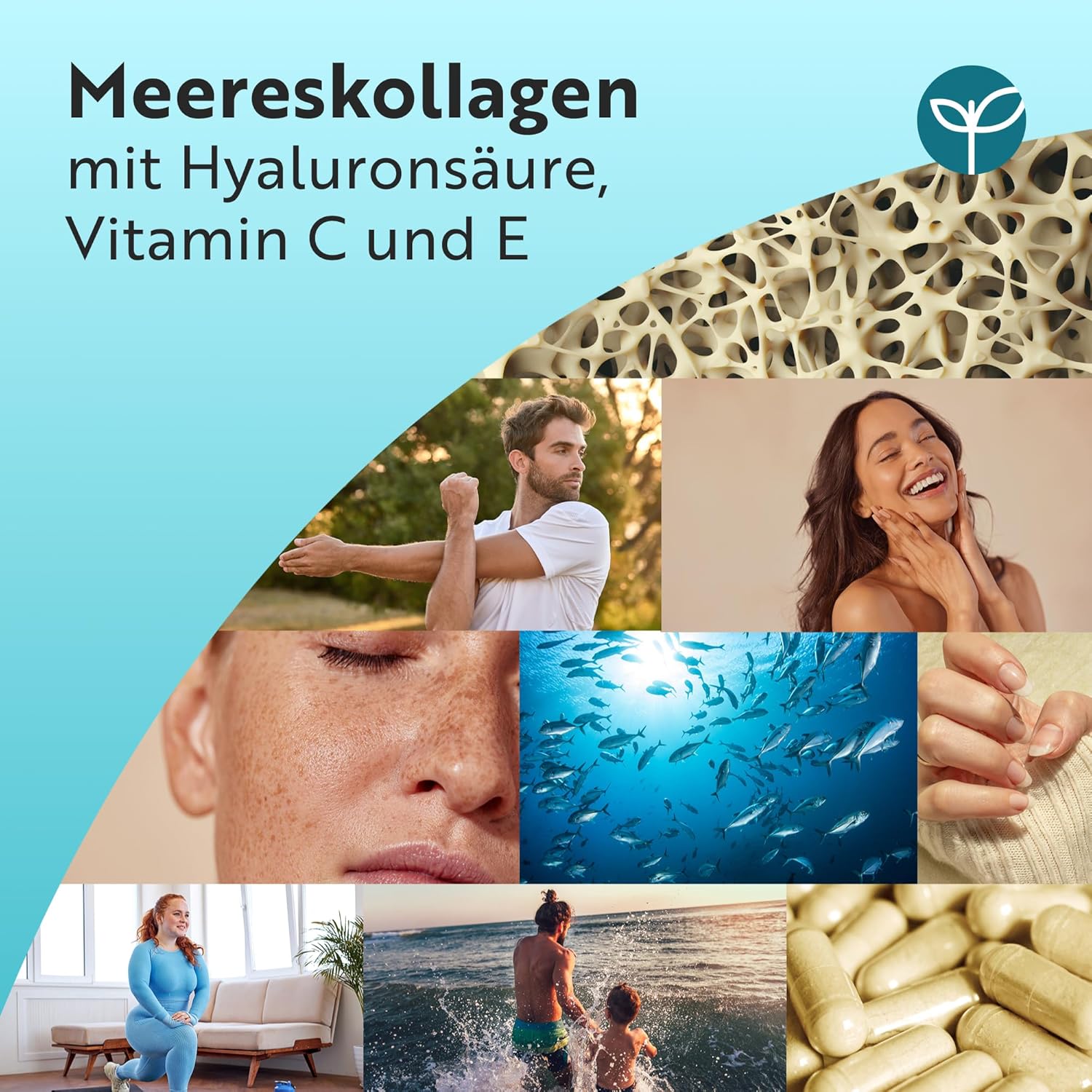 Marine Collagen 1000 mg - 60 Kollagen Kapseln