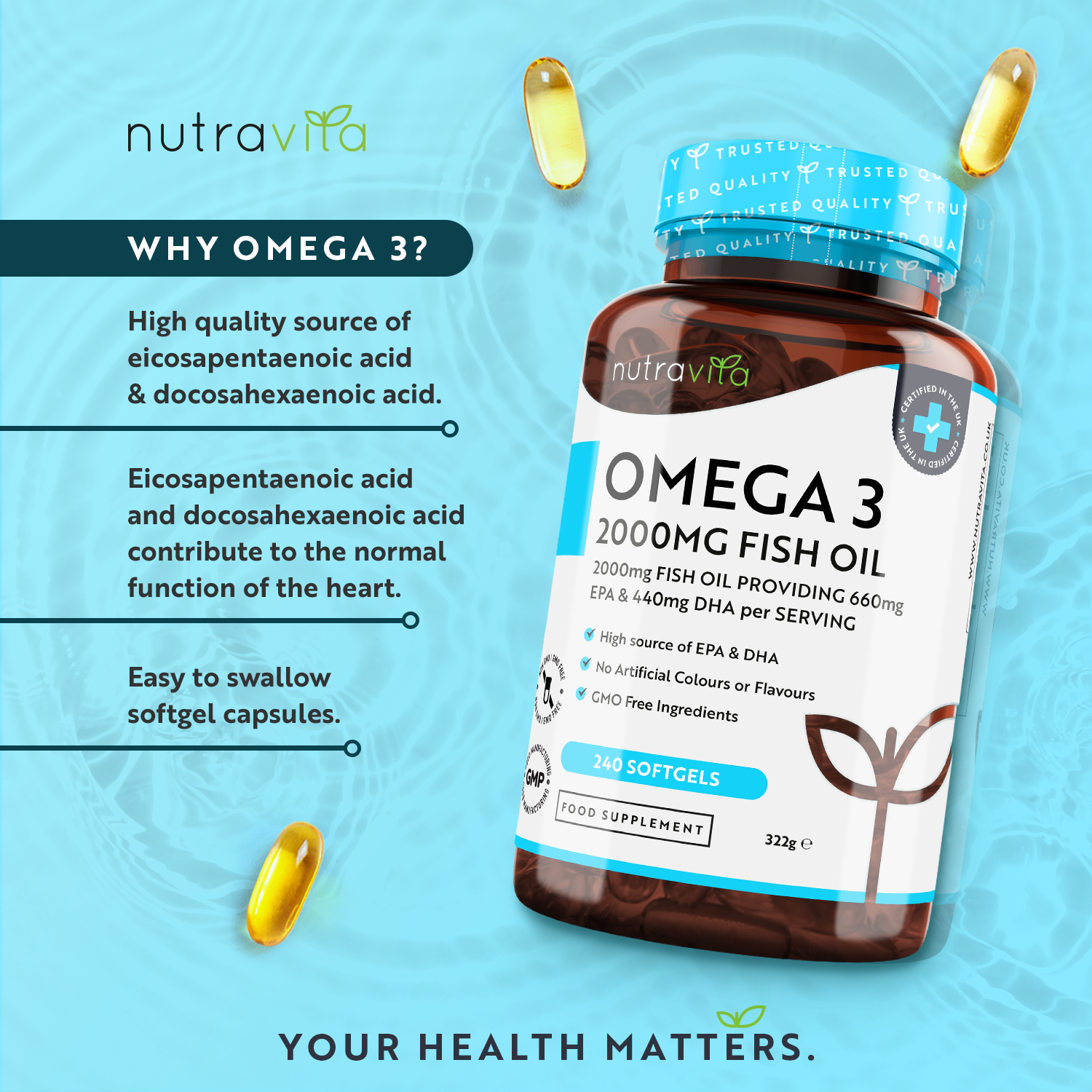 Omega 3 2000mg 240 Weichkapseln