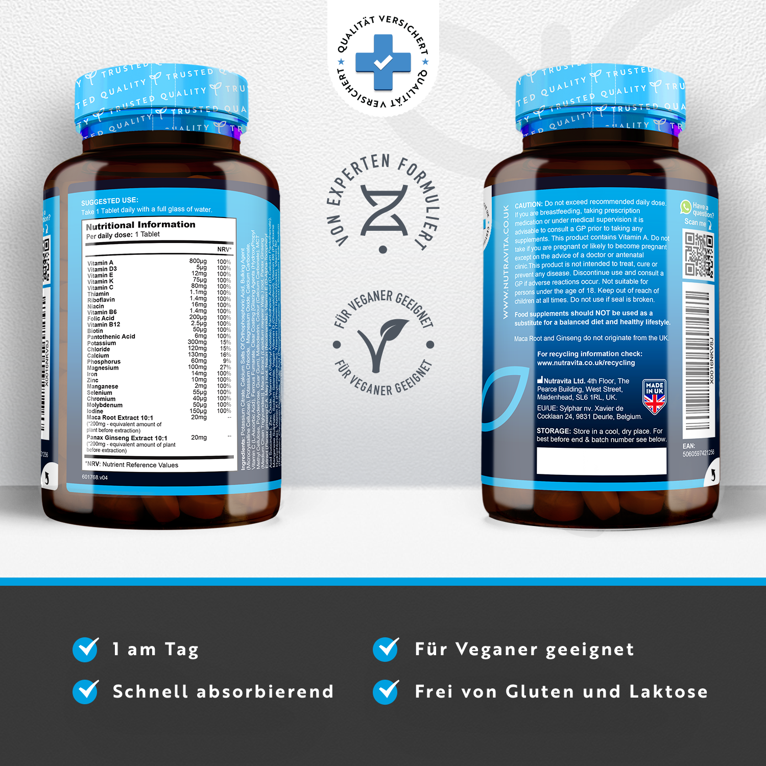 Multivitamine & Mineralien für Männer 180 Tabletten