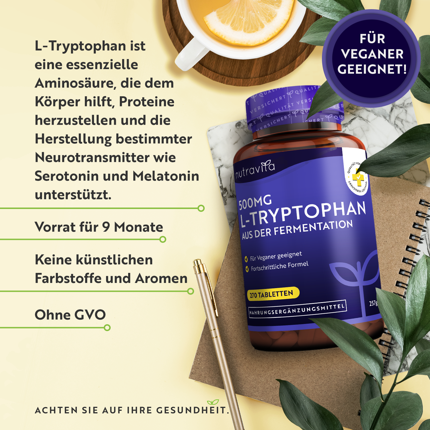 L-Tryptophan 500mg 270 Tabletten