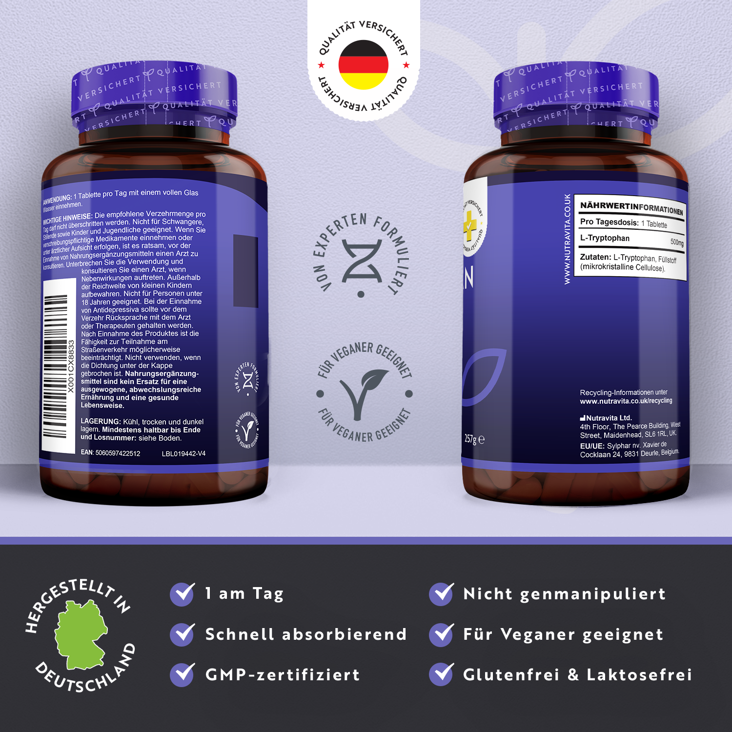 L-Tryptophan 500mg 270 Tabletten