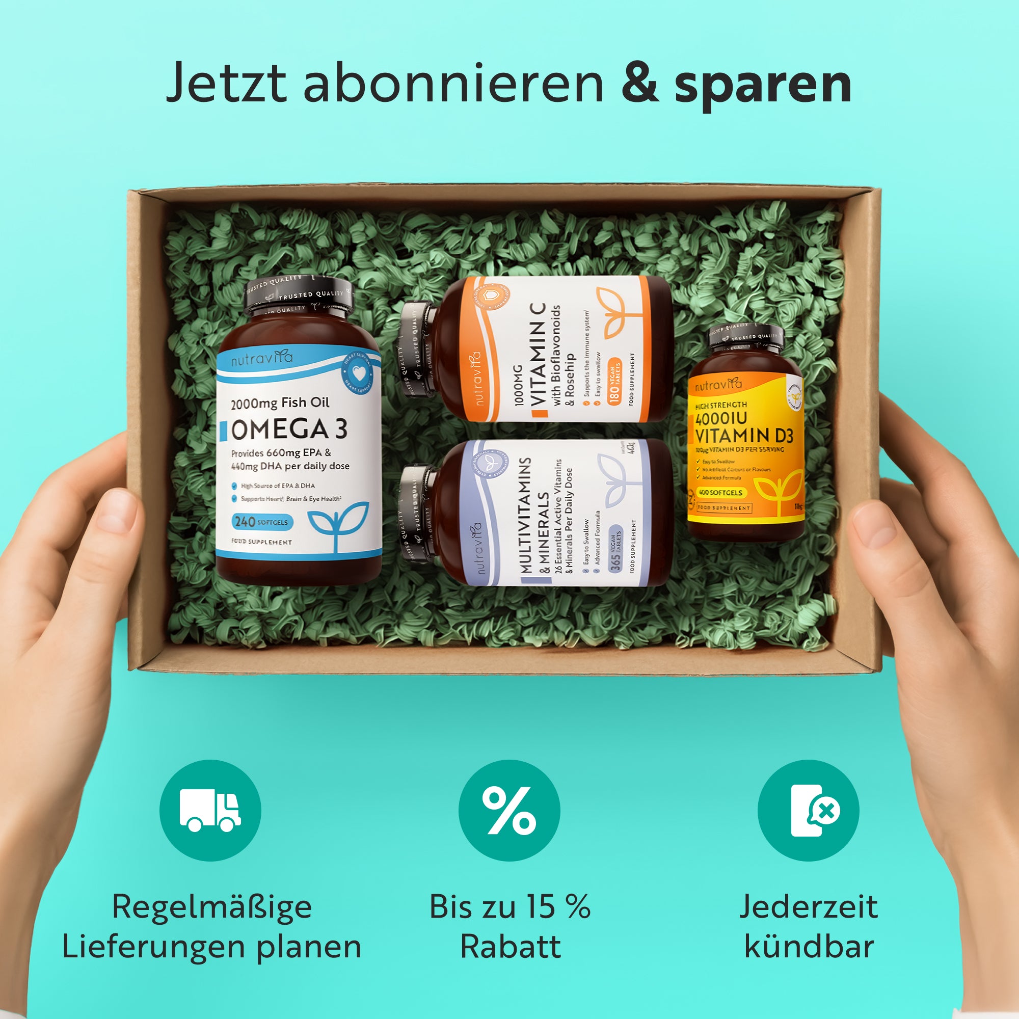 Probiotischer Komplex – 60 Milliarden KBE – 60 vegane Kapseln mit magensaftresistenter Freisetzung