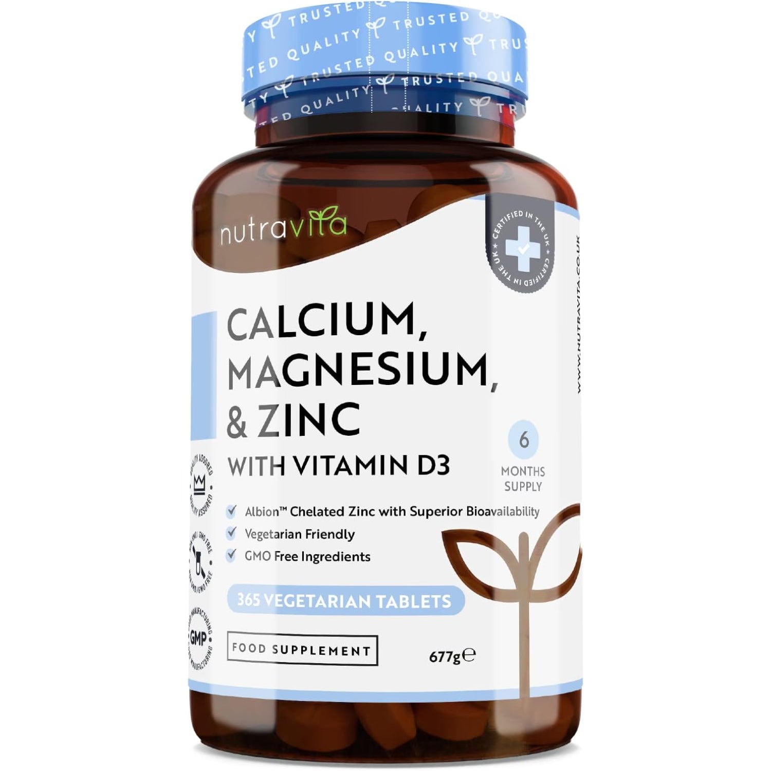 Calcium Magnesium Zink - 365 Kalzium Tabletten