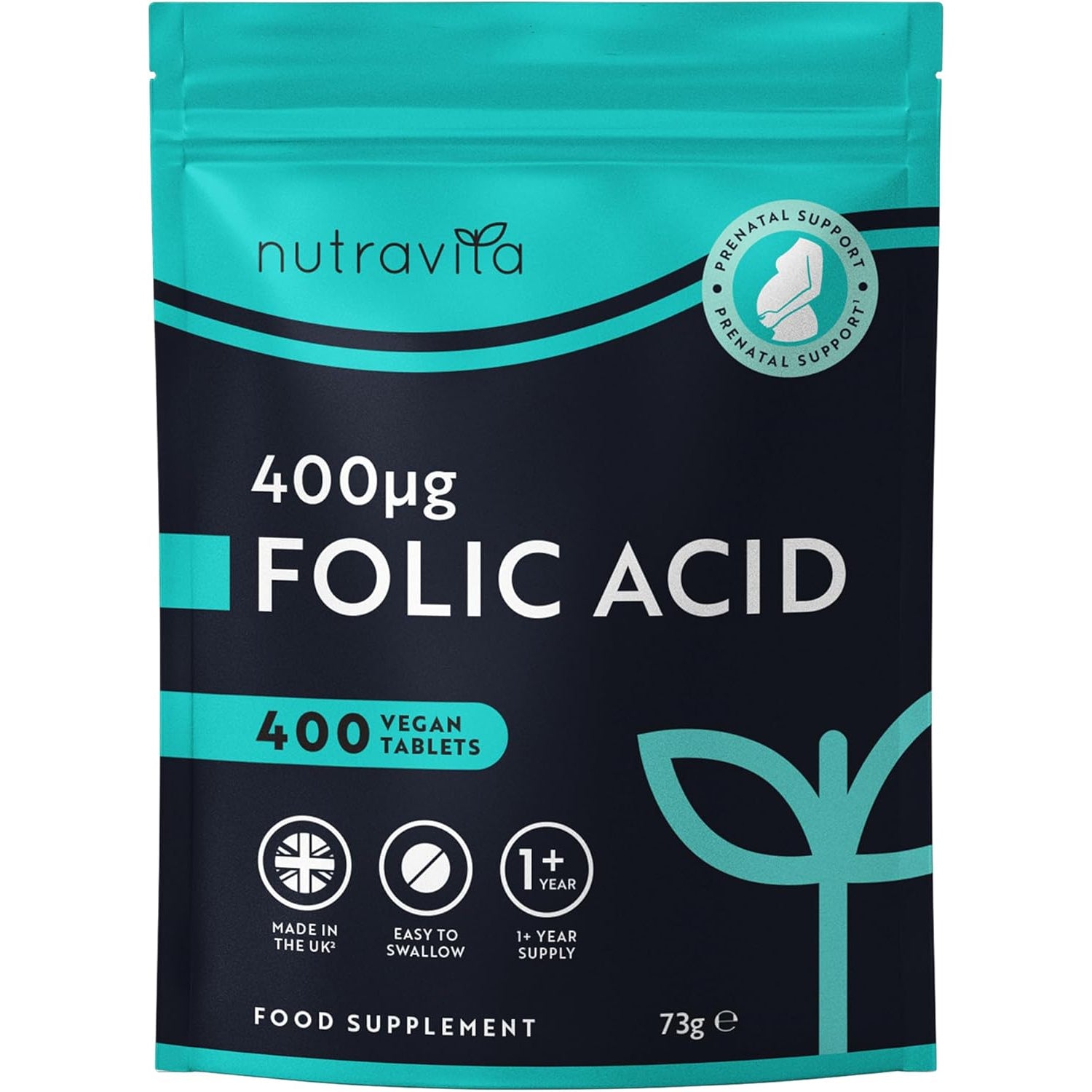 Folsäure-Tabletten - 400 µg pro Tablette - 400 Tabletten