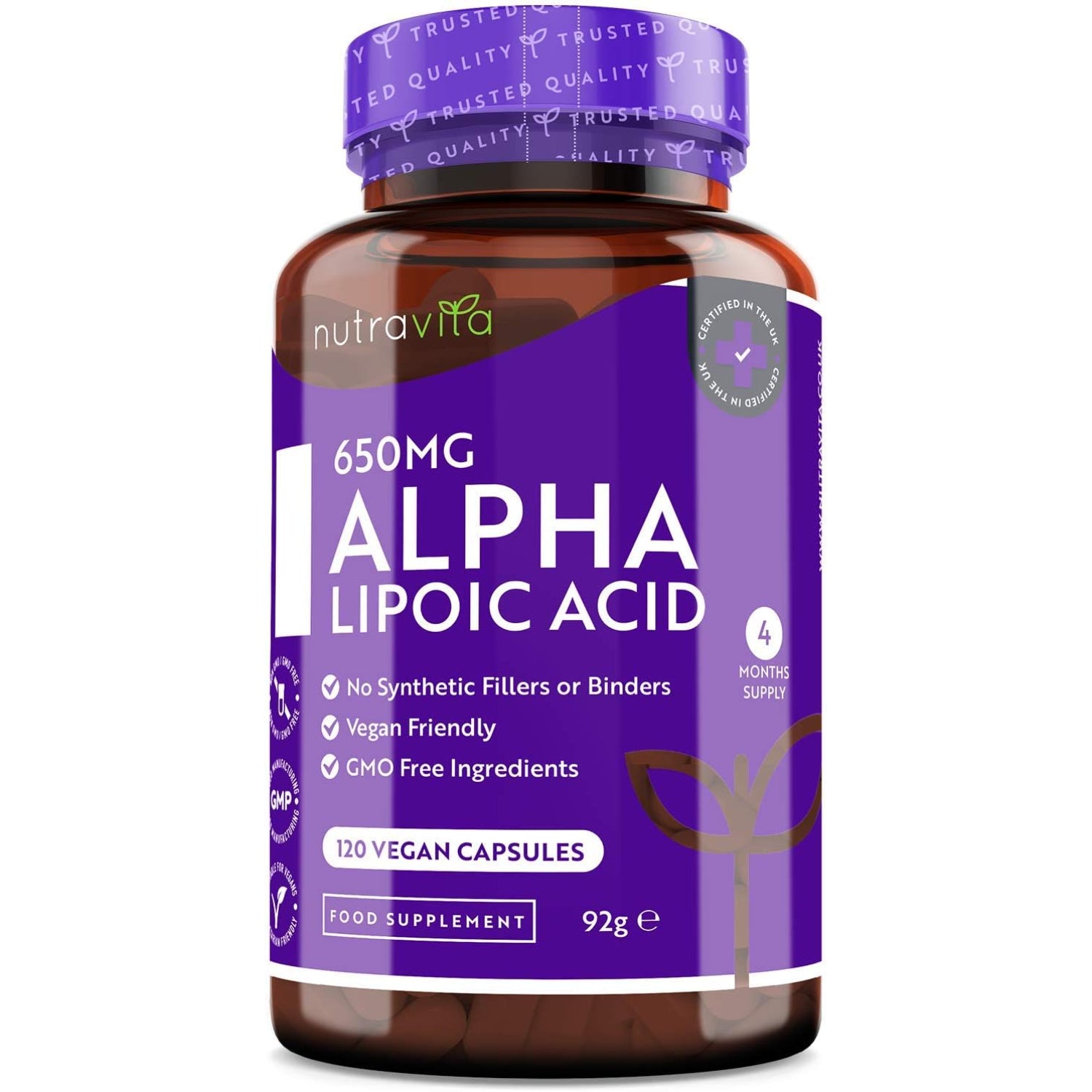 Alpha Liponsäure 650 mg - 120 ALA Kapseln
