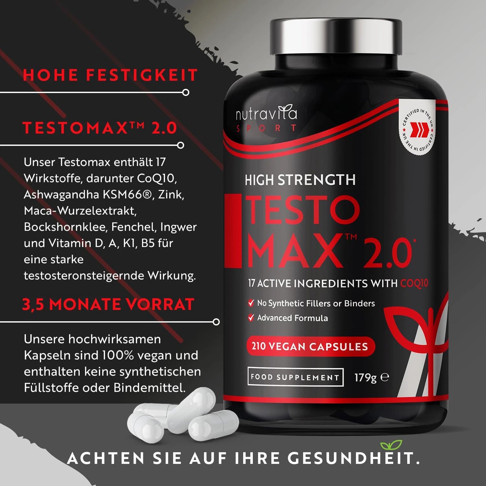 TESTOMAX™ 2.0 Testosterone Booster for Men
