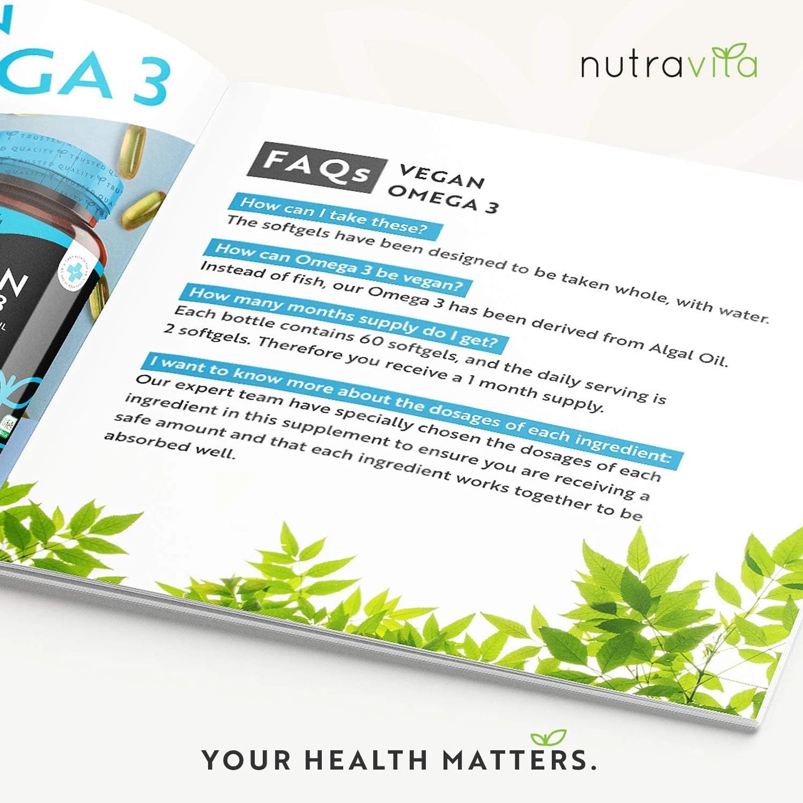 Vegan Omega 3 2000 mg Soft Capsules