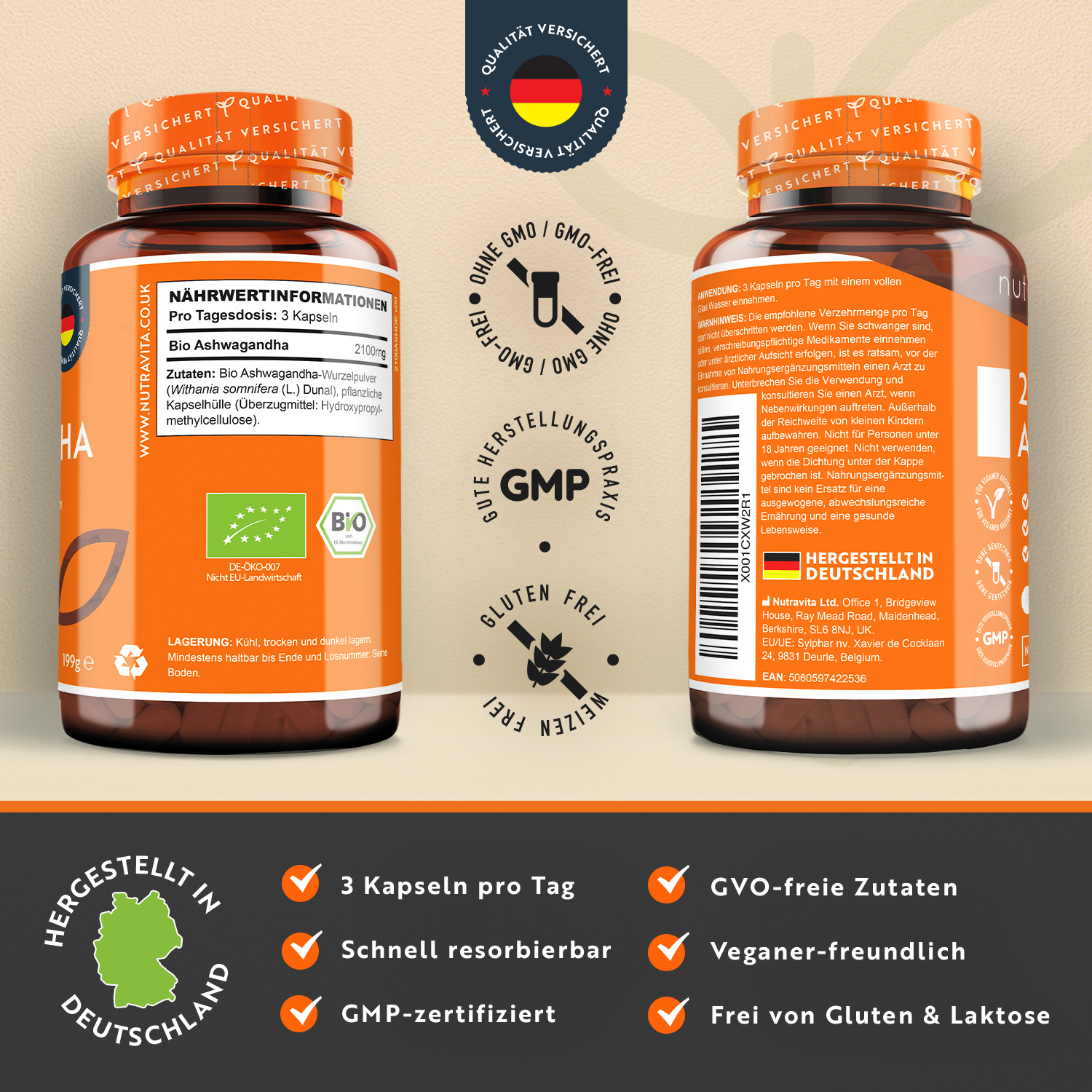 Bio-Ashwagandha 2100mg 240 Kapseln