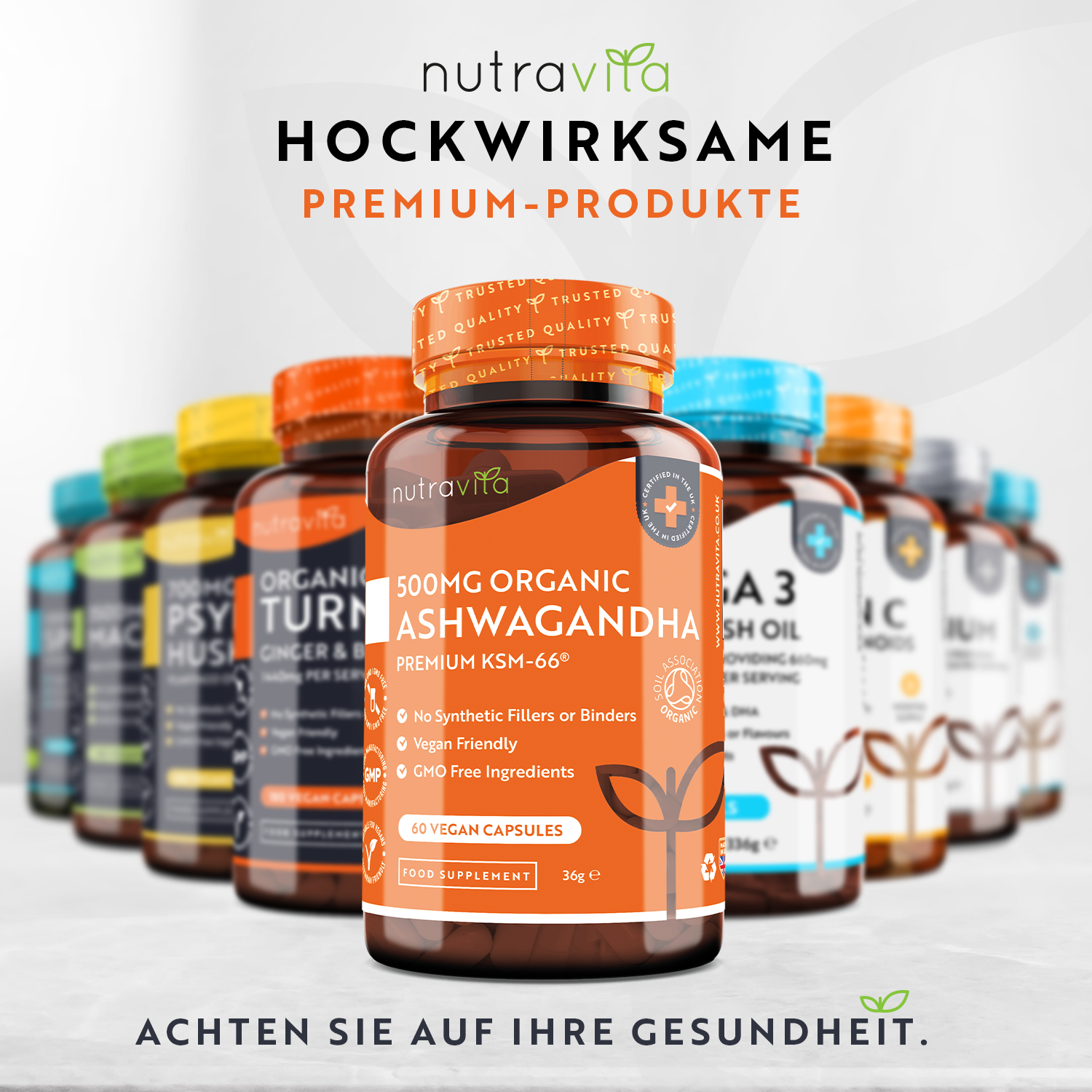 Bio-Ashwagandha KSM-66® 500mg Kapseln