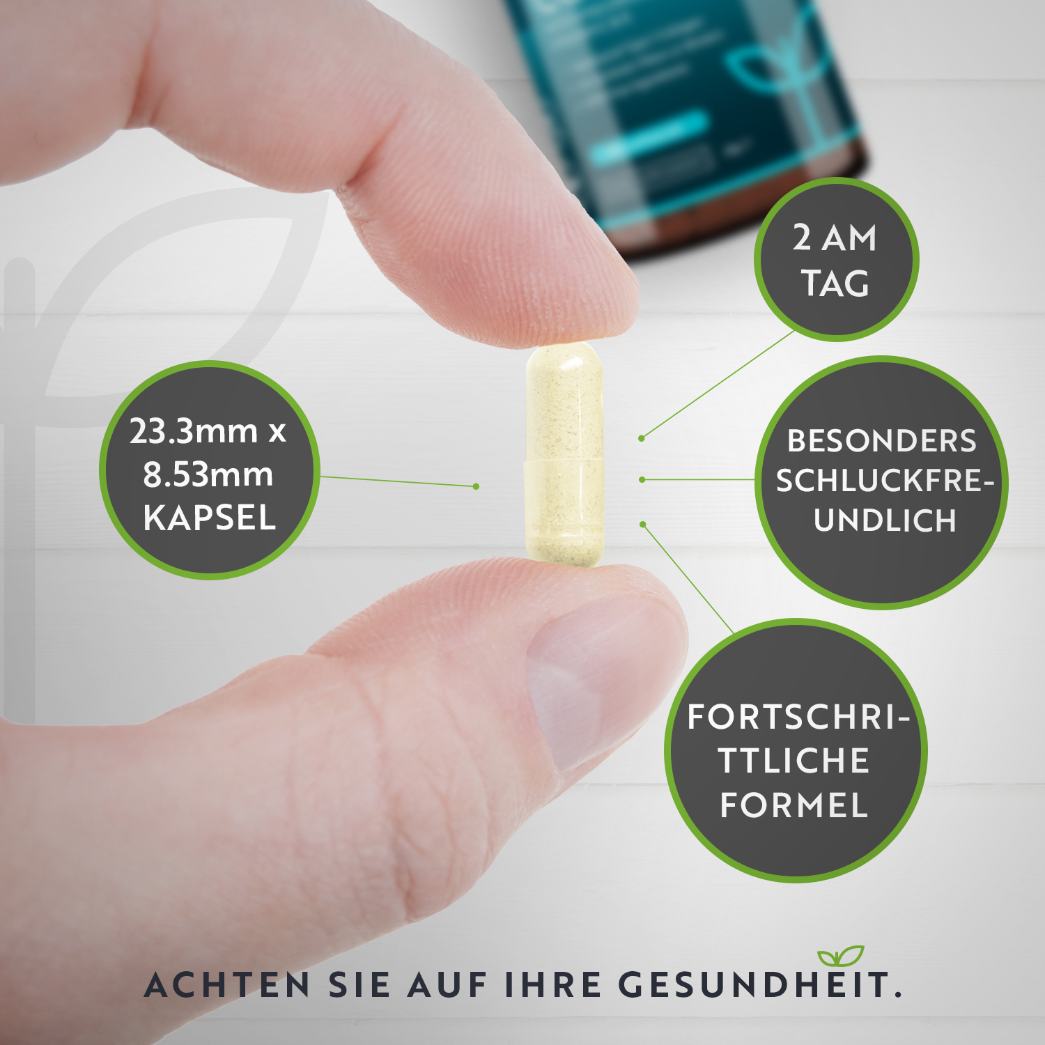 Hydrolysiertes Marines Kollagen 1000mg mit Hyaluronsäure 90 Kapseln