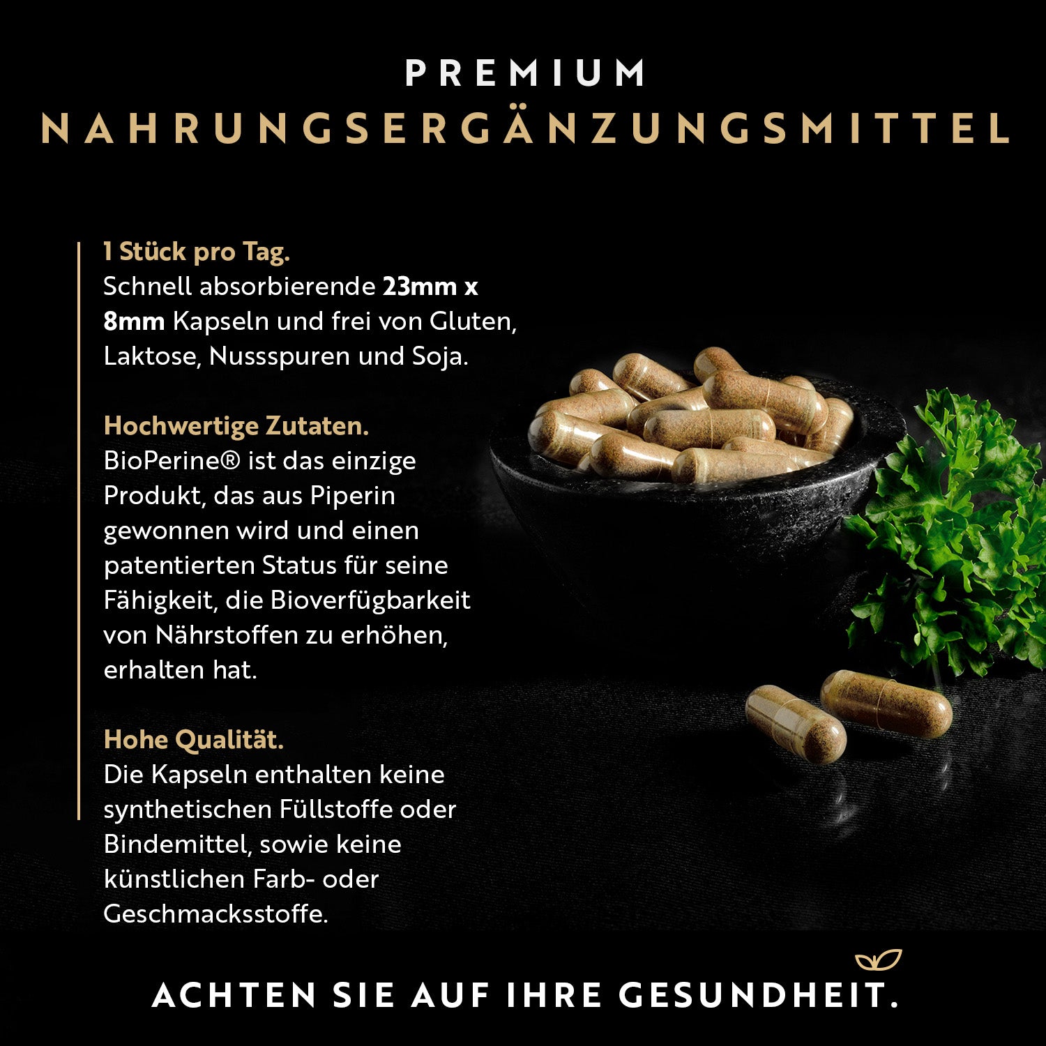 Premium Curcumin 95% Curcuminoide mit Bioperine® 120 Kapseln