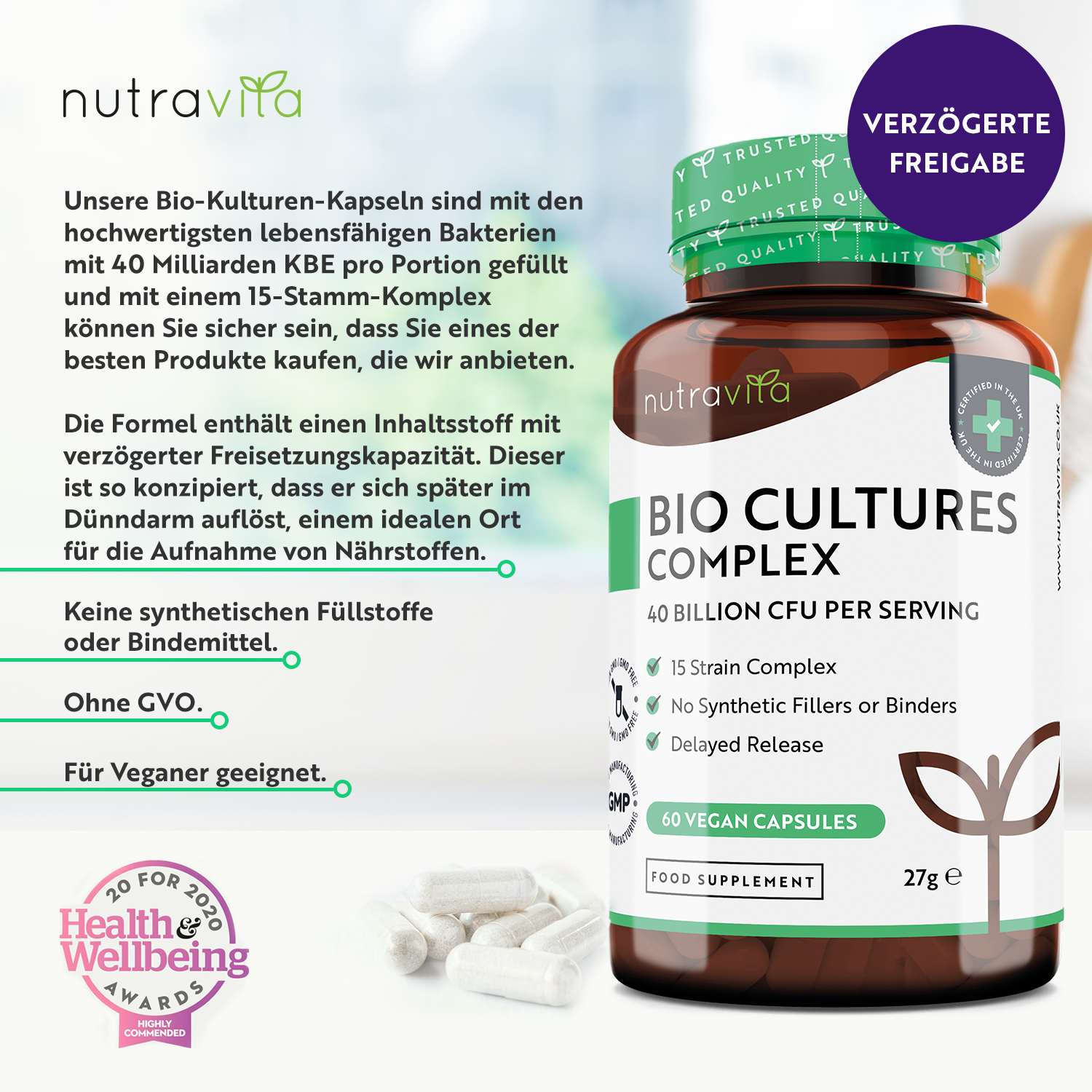 Bio-Kulturen 40 Milliarden 60 Kapseln